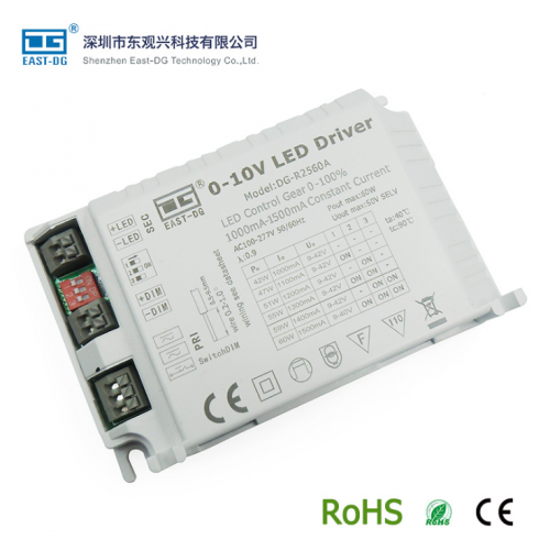 R2560A 45W 50W 60W 0-10V恒流调光LED电源高PF低谐波PWM调光电源